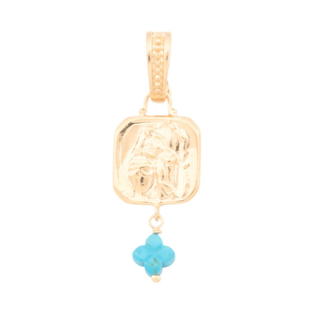 Tagliamonte Gold Made In Italy 18kt Gold Plated Magnesite Pendant 269$